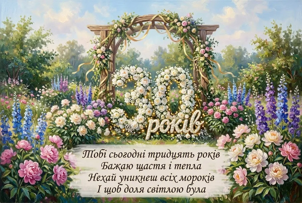 30 років — час розквіту: найкрасивіші привітання для дівчини