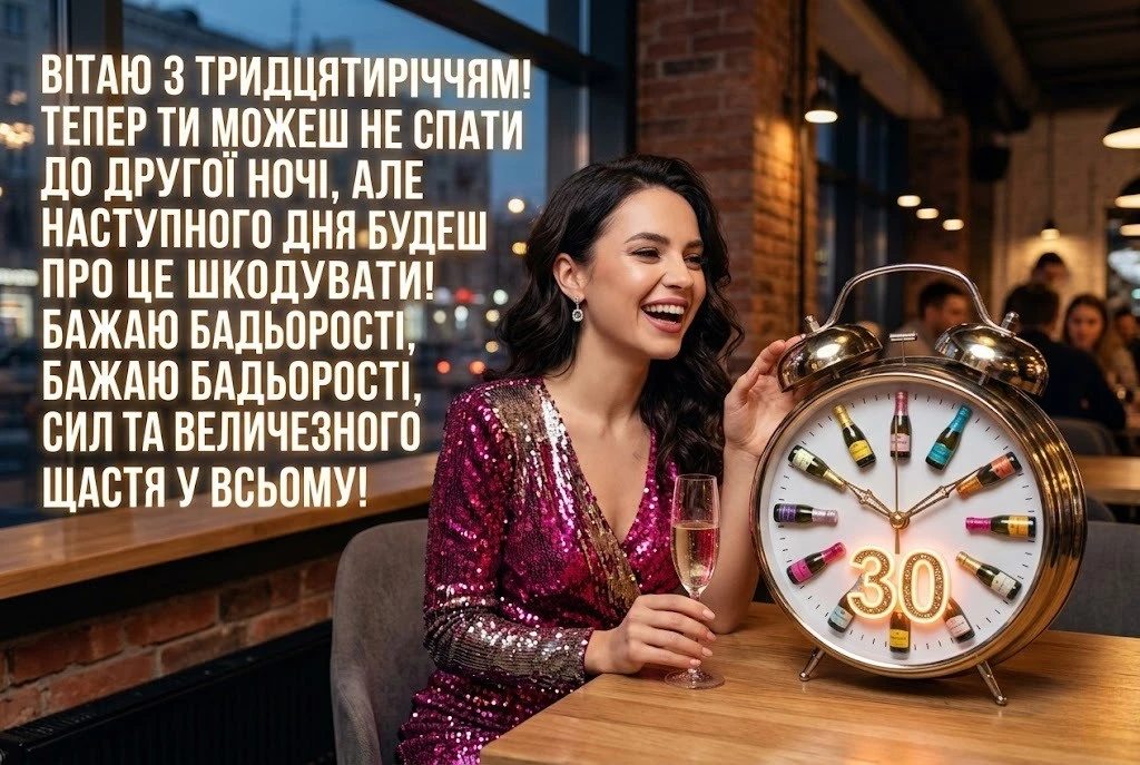 30 років — час розквіту: найкрасивіші привітання для дівчини