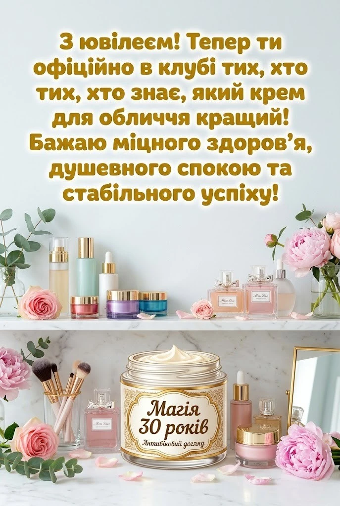 30 років — час розквіту: найкрасивіші привітання для дівчини