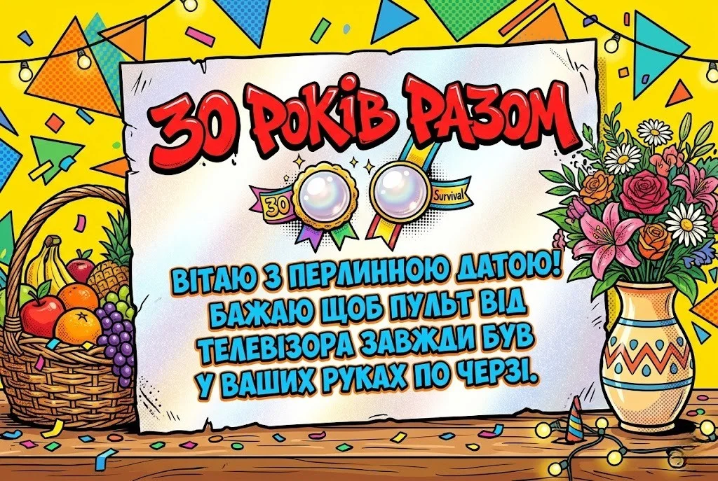 Ювілей 30 років шлюбу: підбірка вітань, що надихають