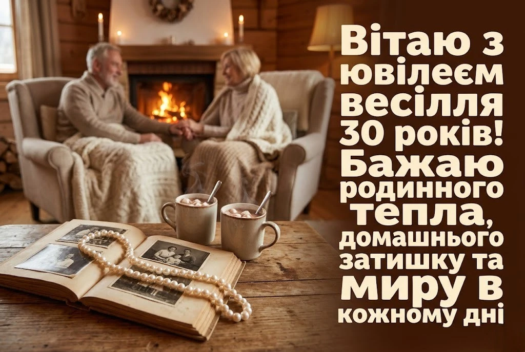 Ювілей 30 років шлюбу: підбірка вітань, що надихають