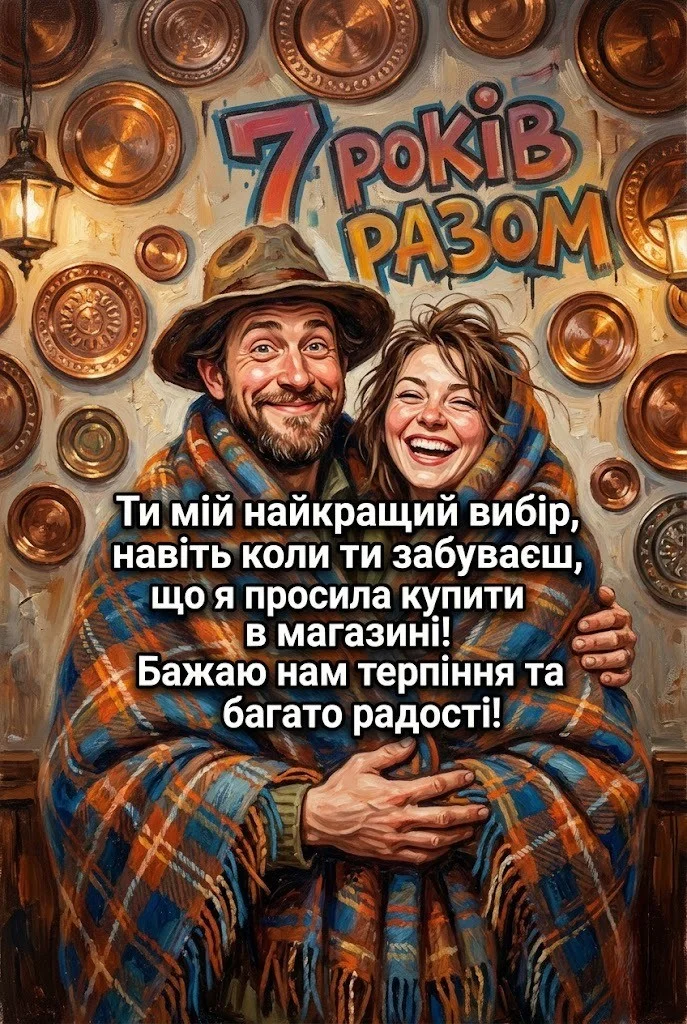 Мідна річниця шлюбу: найтепліші слова вдячності та картинки коханому