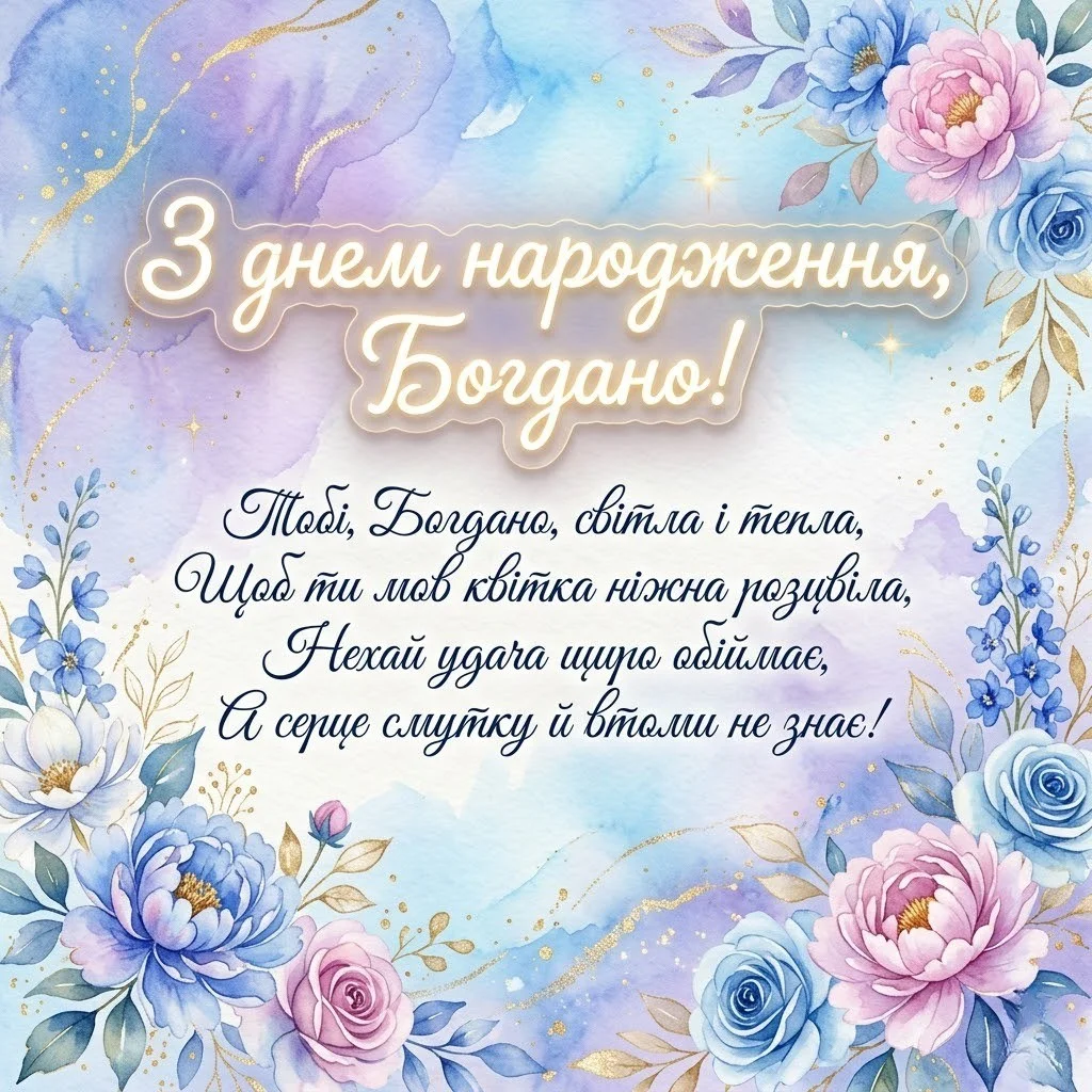 З днем народження, Богдано! Підбірка найтепліших побажань для душі