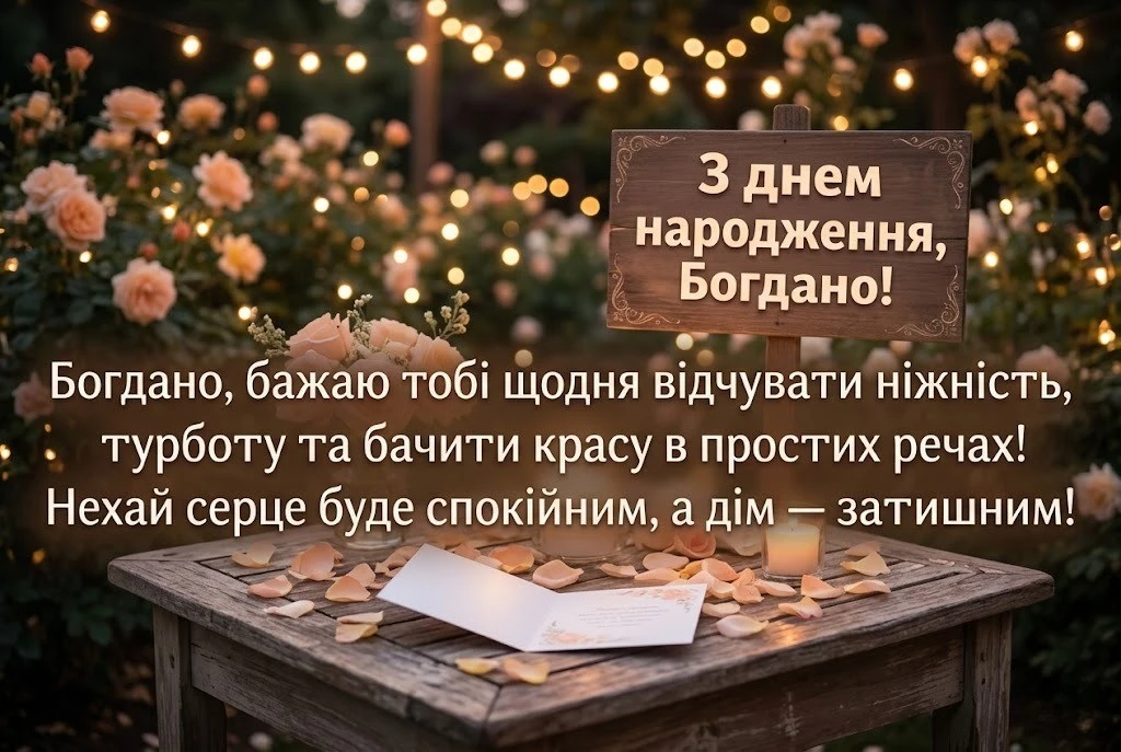 З днем народження, Богдано! Підбірка найтепліших побажань для душі