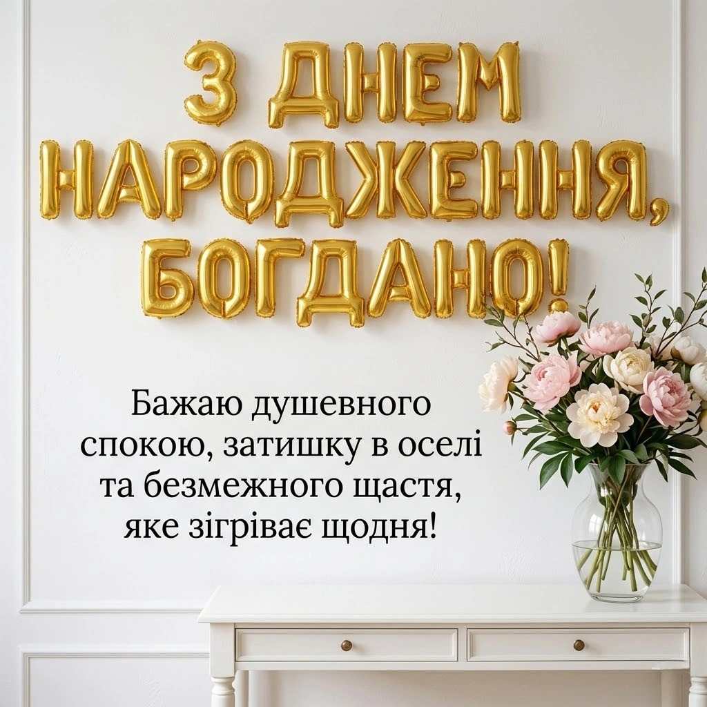 З днем народження, Богдано! Підбірка найтепліших побажань для душі