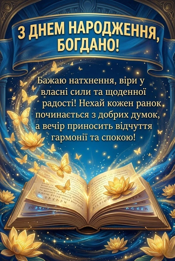 З днем народження, Богдано! Підбірка найтепліших побажань для душі