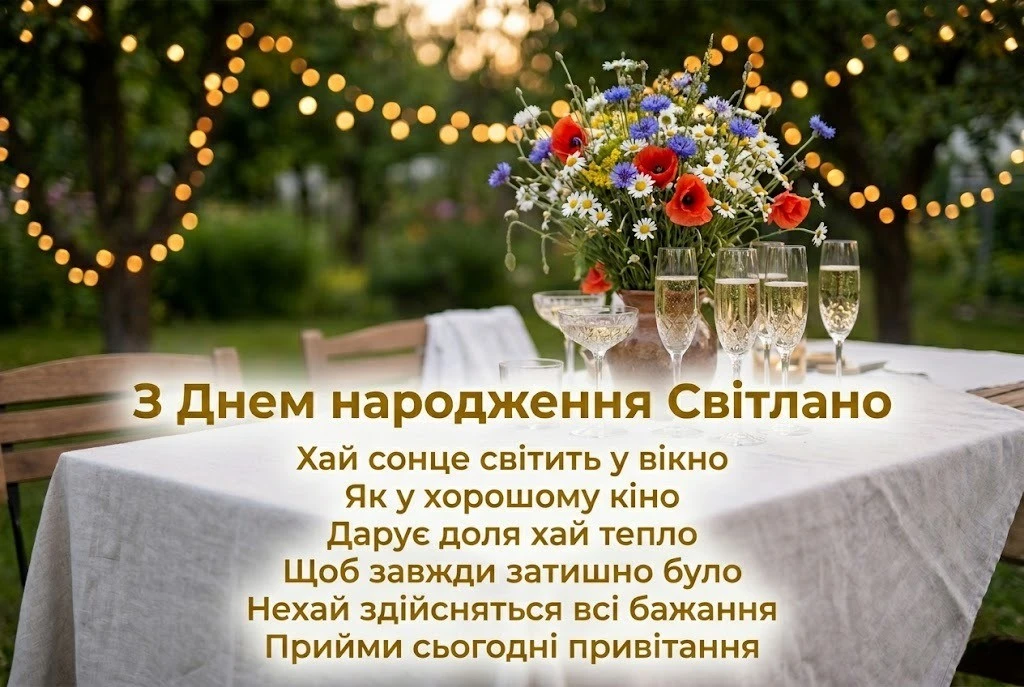 Світлані з любов’ю: найкращі тексти привітань до дня народження