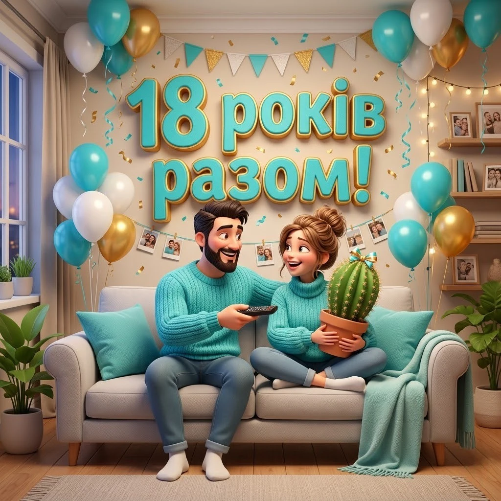 Бірюзове весілля: як привітати з 18-річчям спільного життя