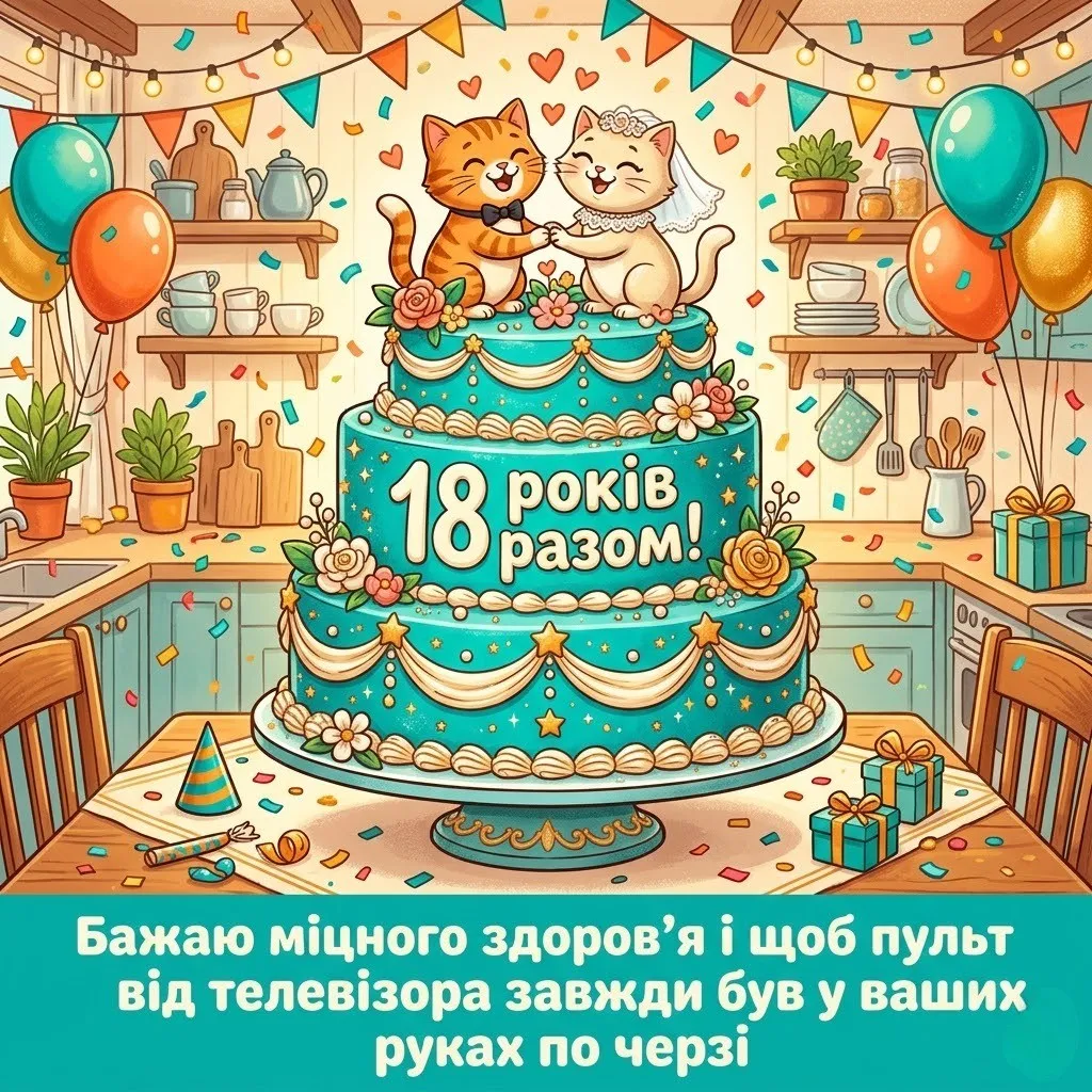 Бірюзове весілля: як привітати з 18-річчям спільного життя
