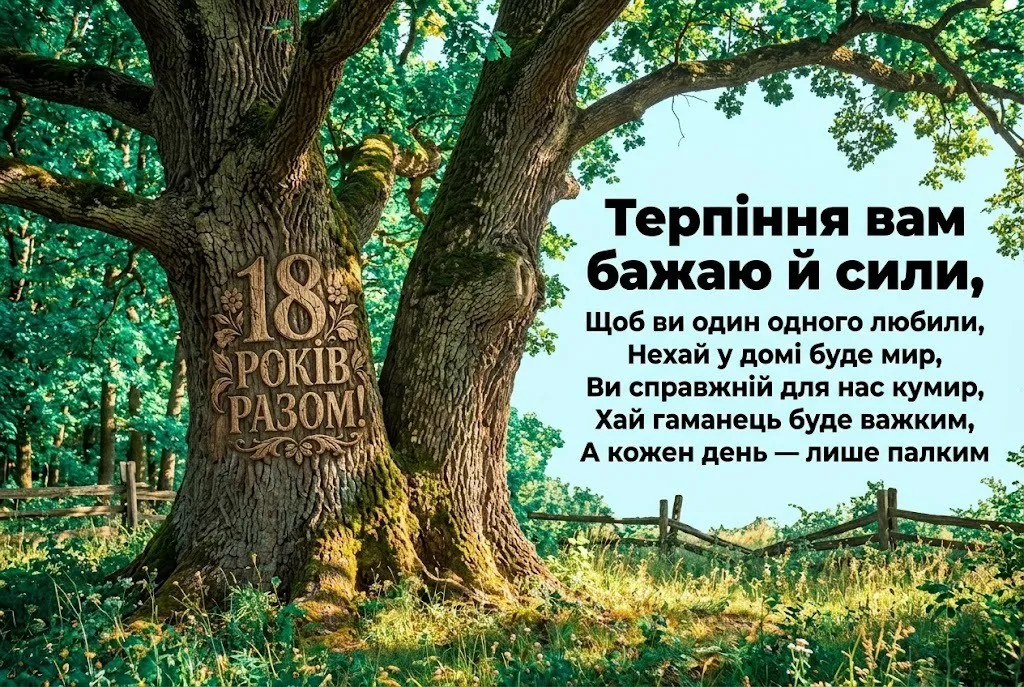 Бірюзове весілля: як привітати з 18-річчям спільного життя