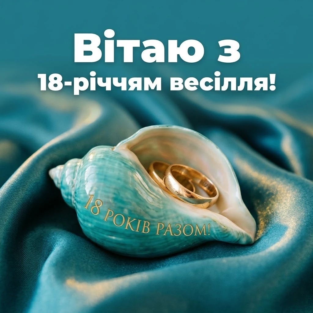 Бірюзове весілля: як привітати з 18-річчям спільного життя