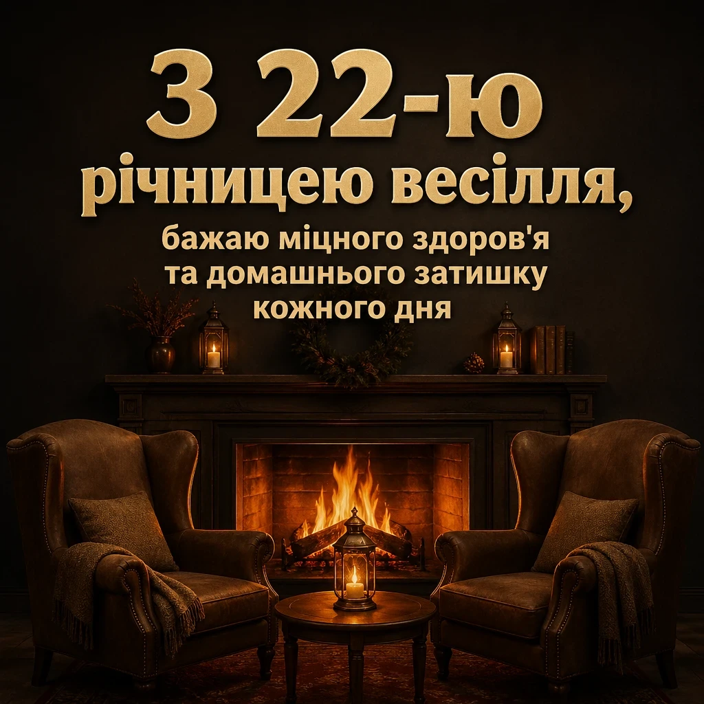 22 роки весілля привітання