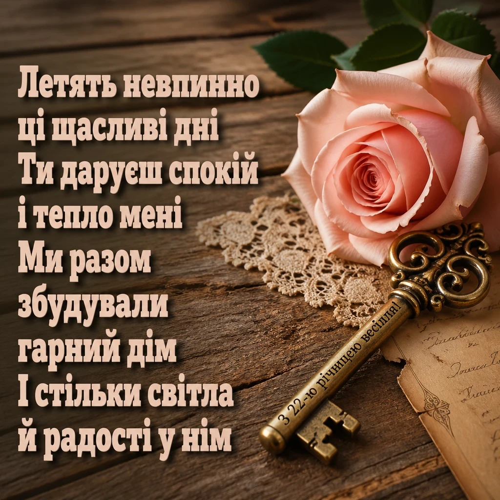 22 роки весілля привітання