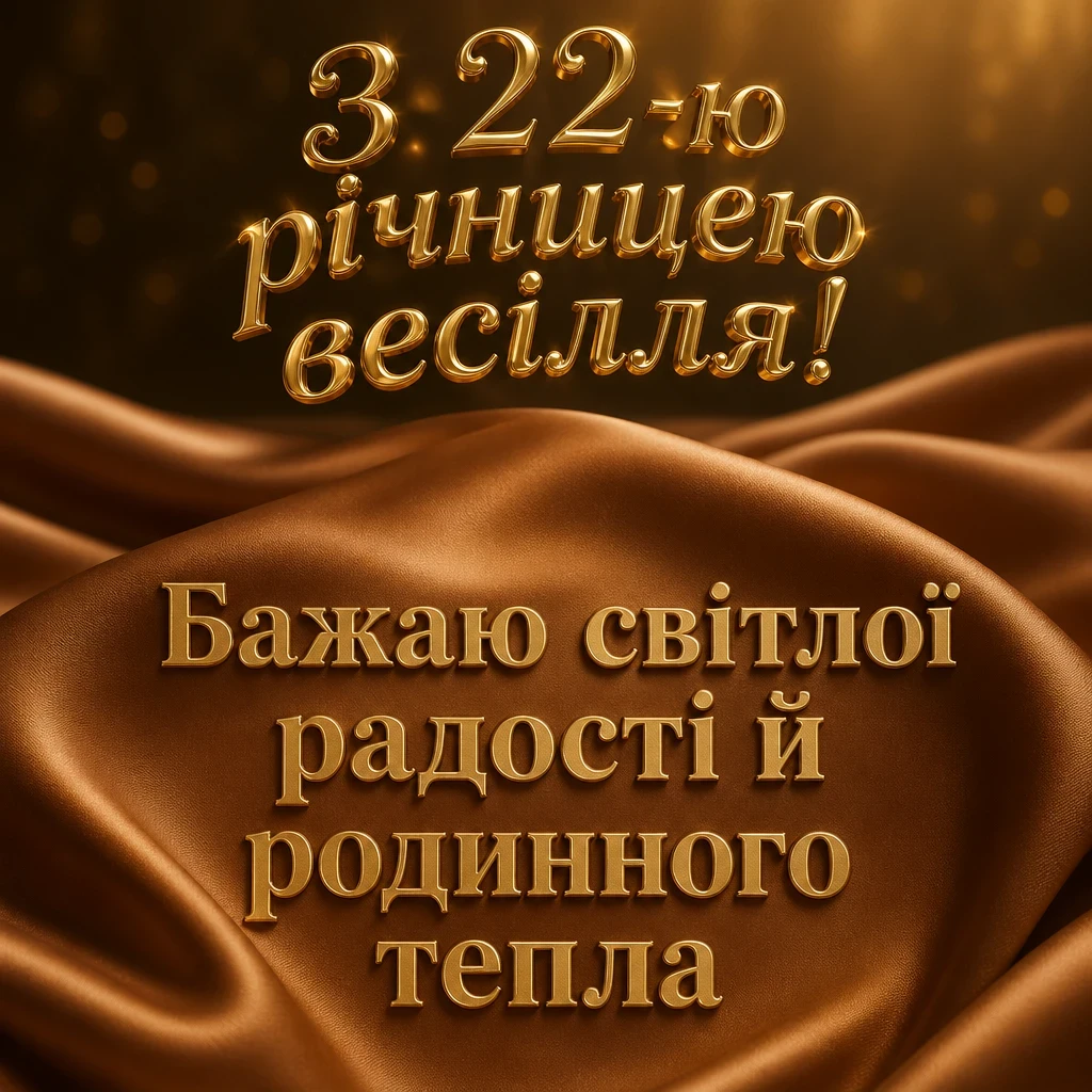 22 роки весілля привітання