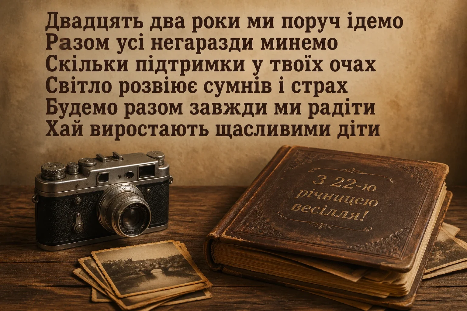 22 роки весілля привітання