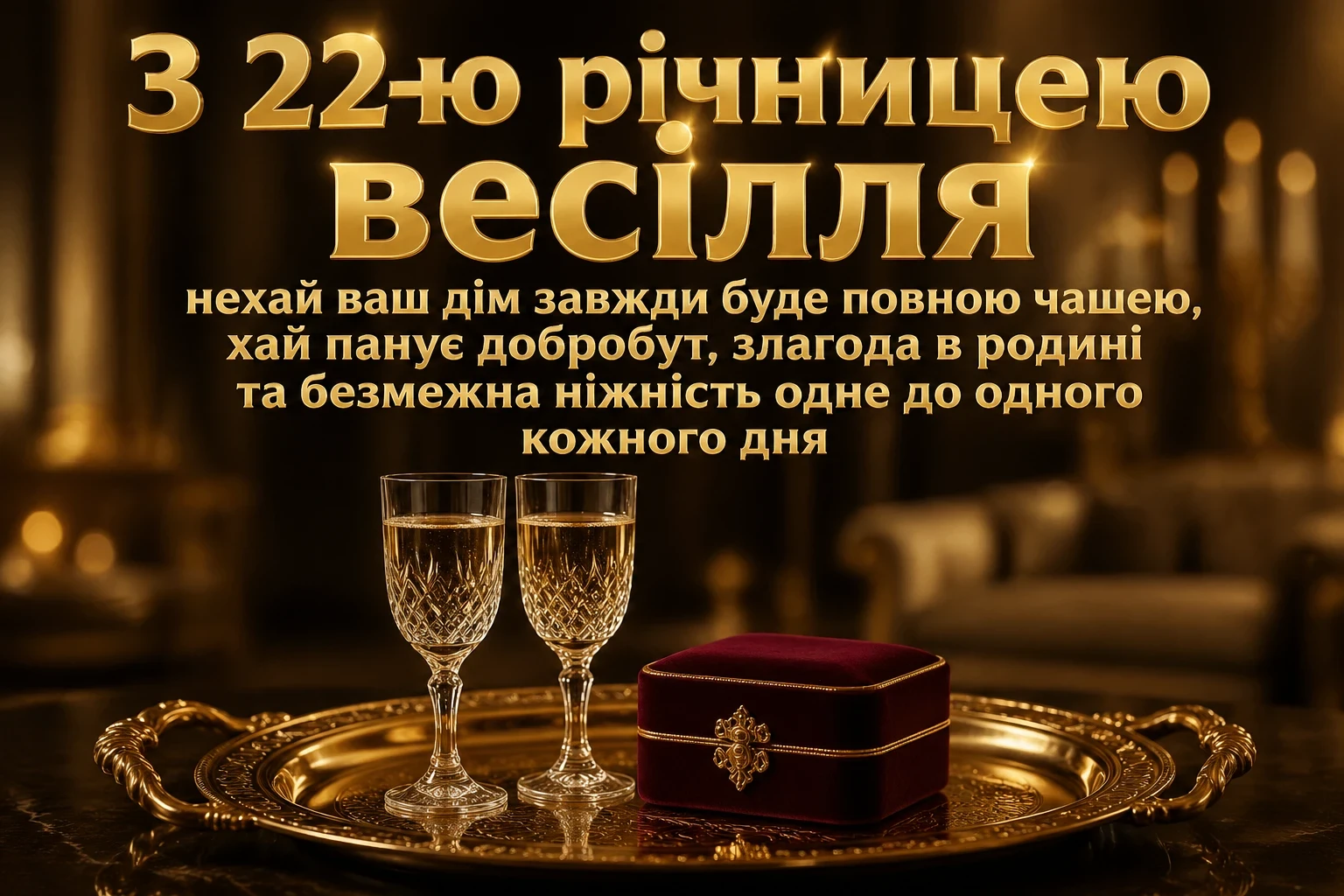 22 роки весілля привітання