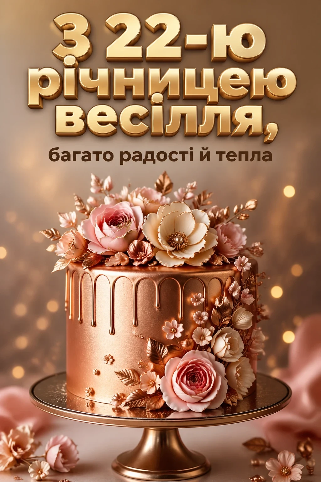 22 роки весілля привітання