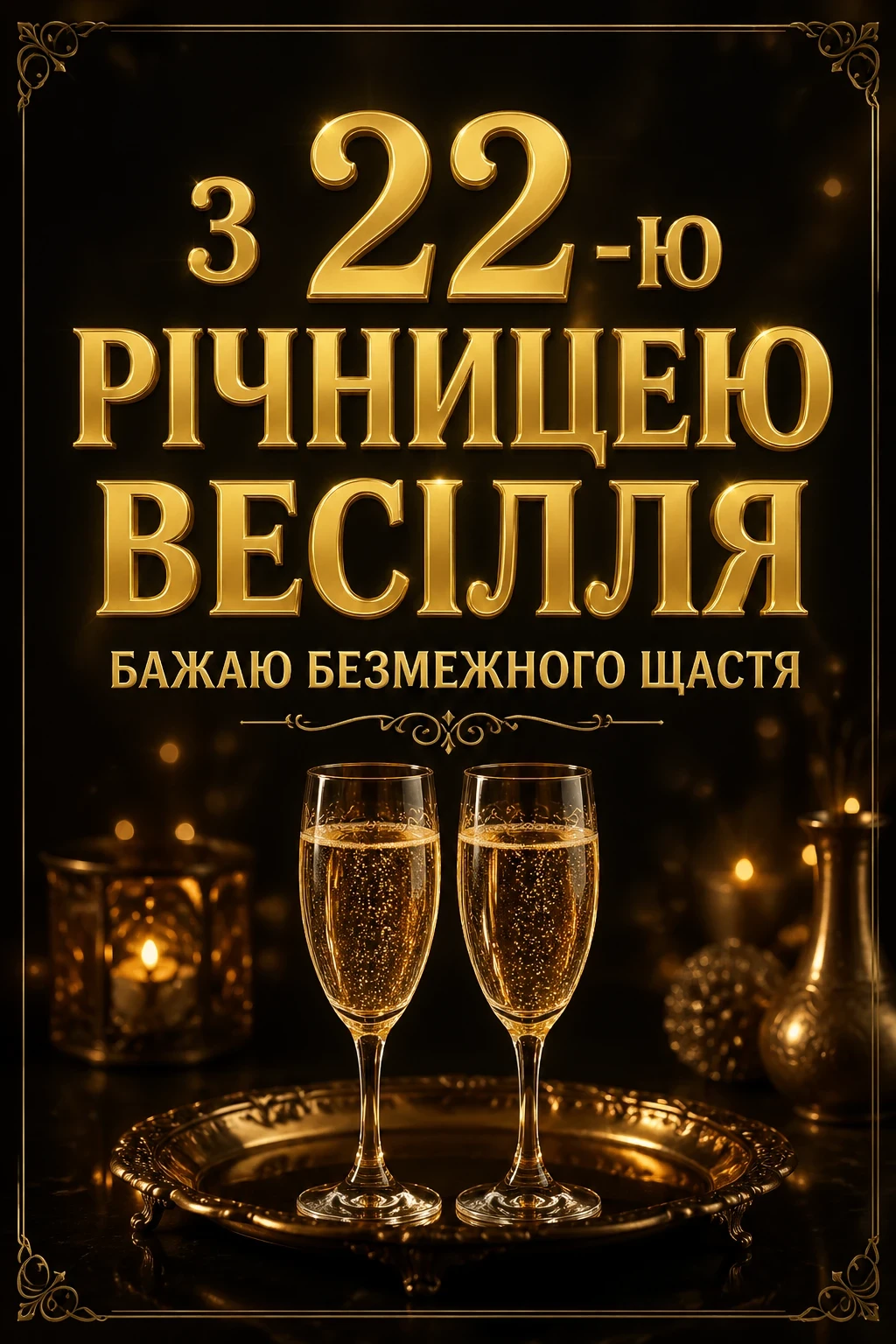22 роки весілля привітання