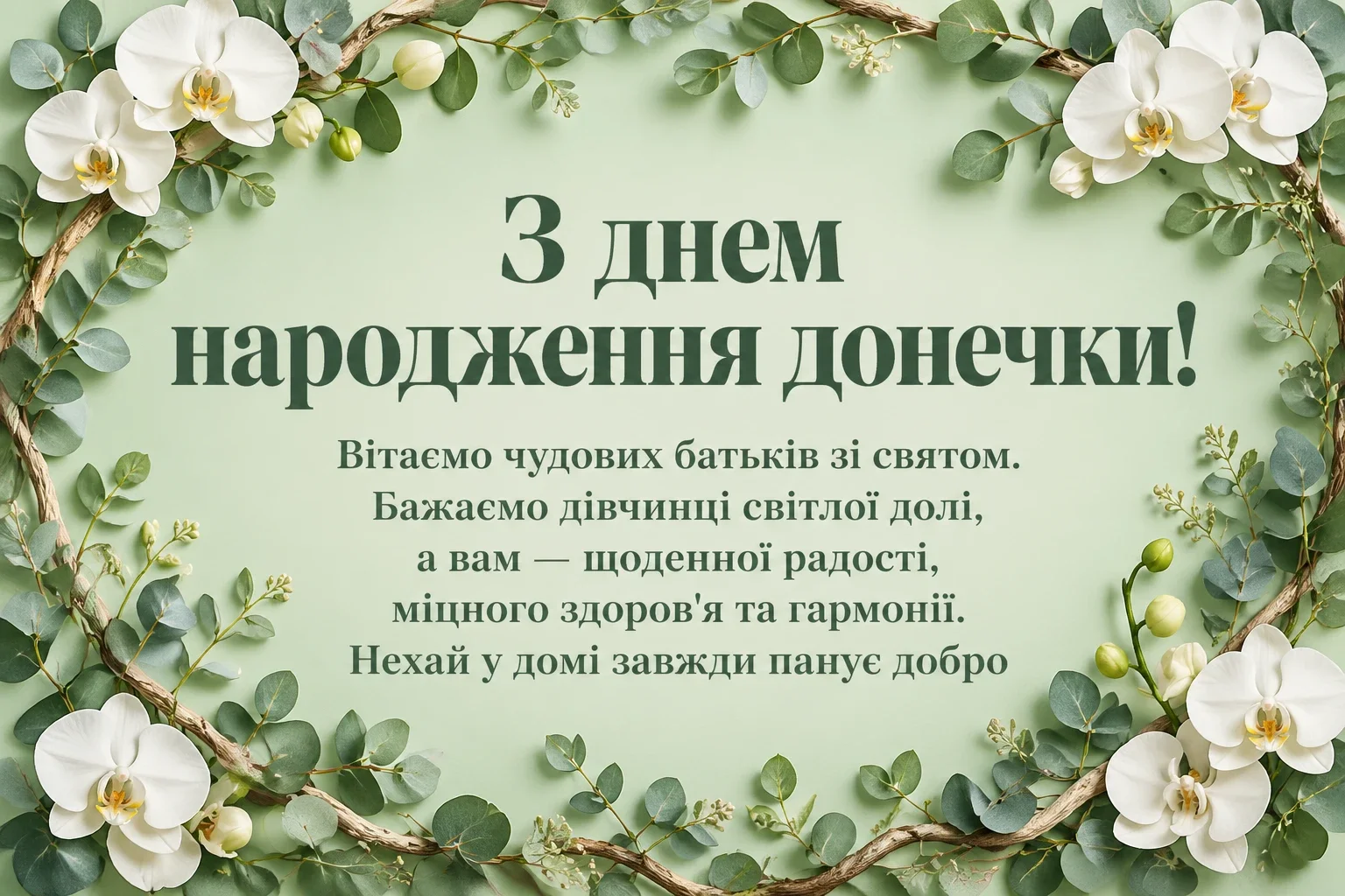 привітання батьків з днем народження донечки