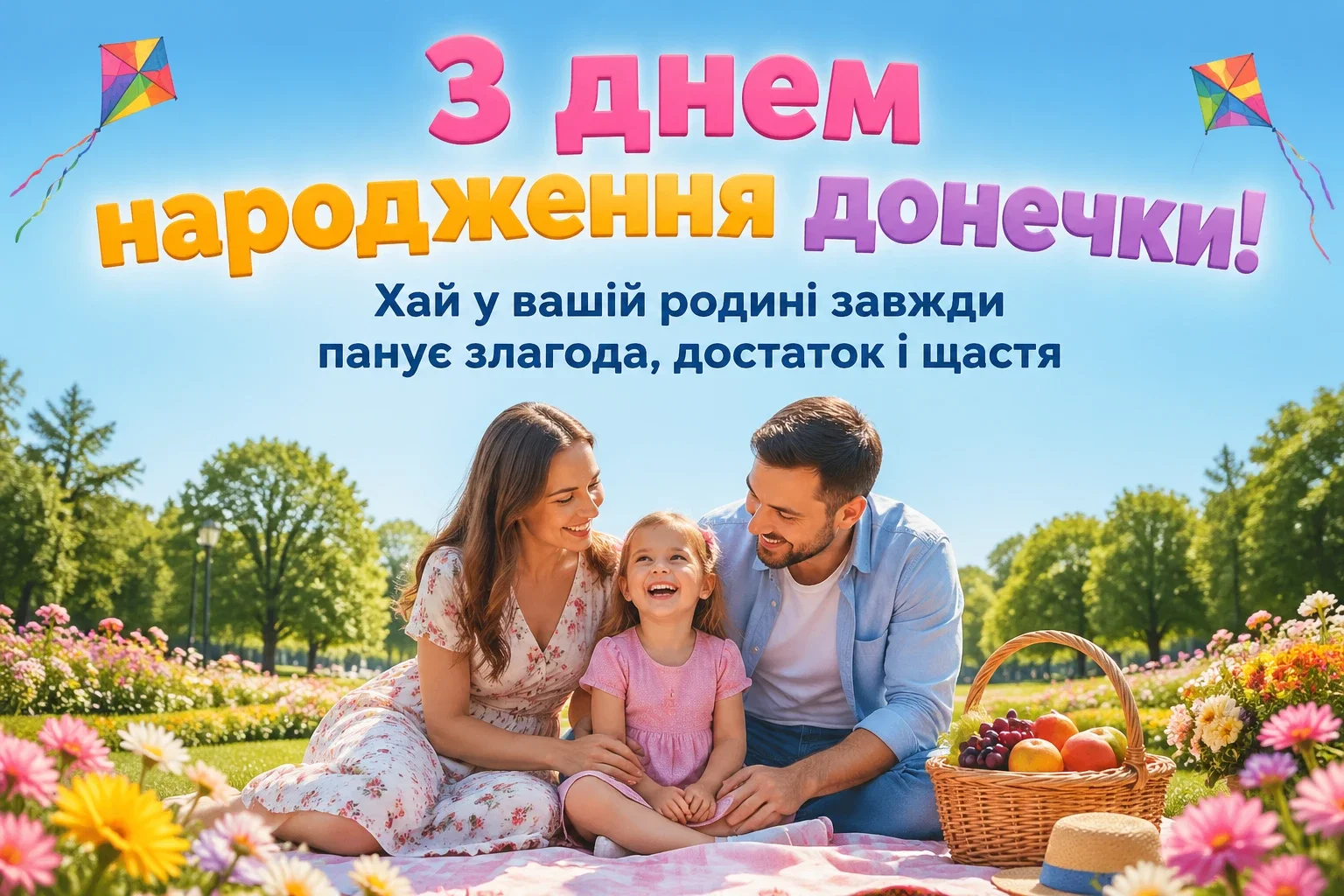 привітання батьків з днем народження донечки