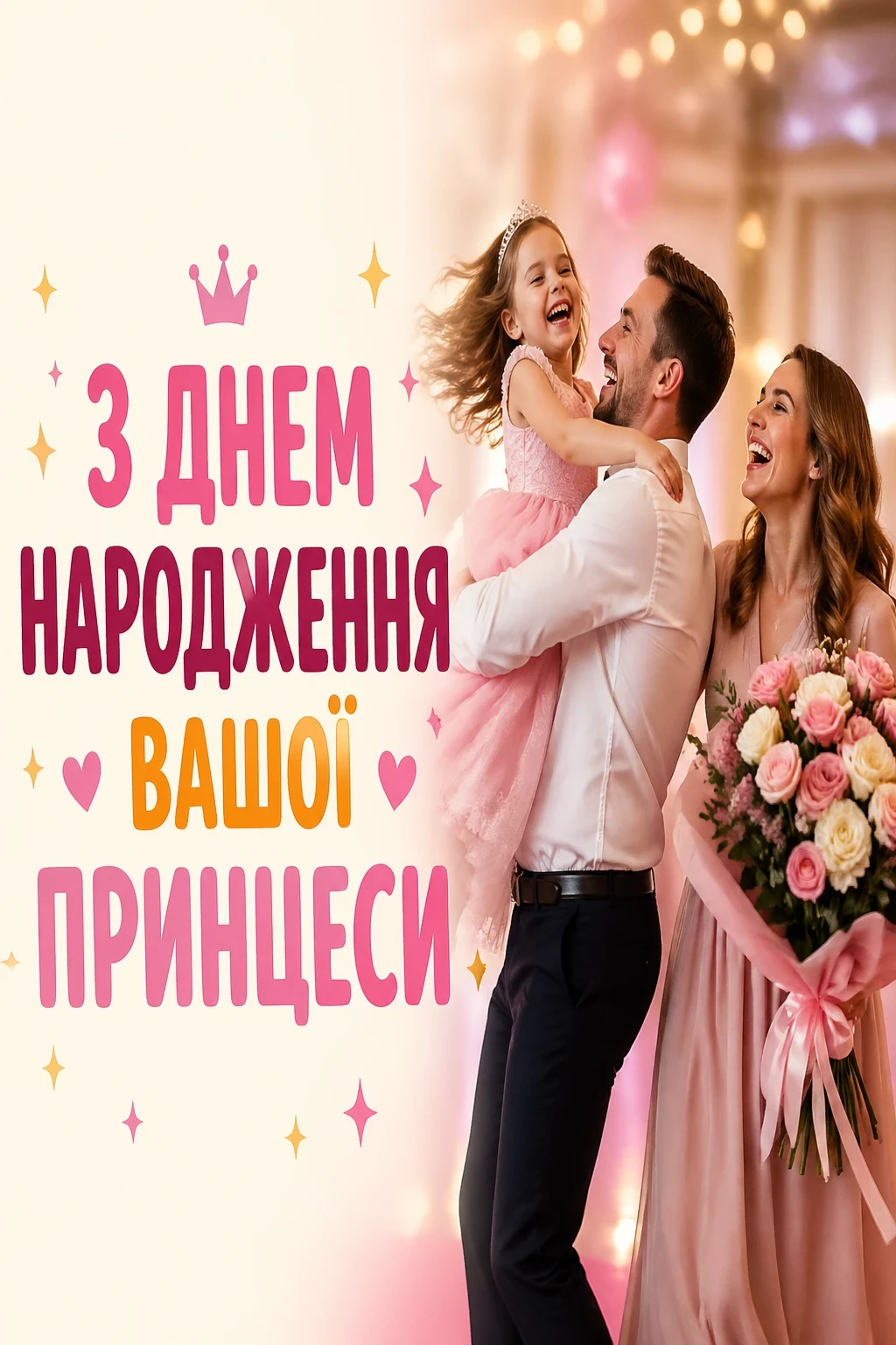 привітання батьків з днем народження донечки