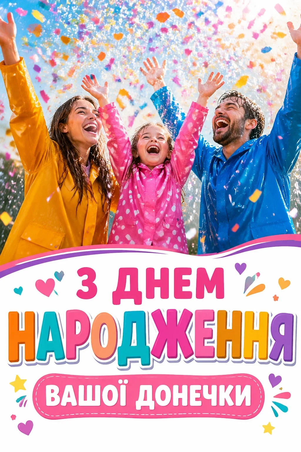 привітання батьків з днем народження донечки