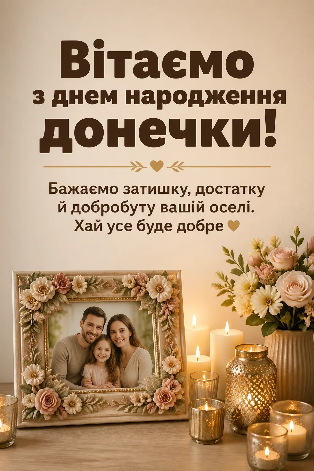 привітання батьків з днем народження донечки
