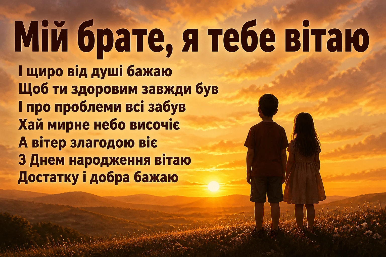 оригінальні привітання з днем народження брата, від сестри