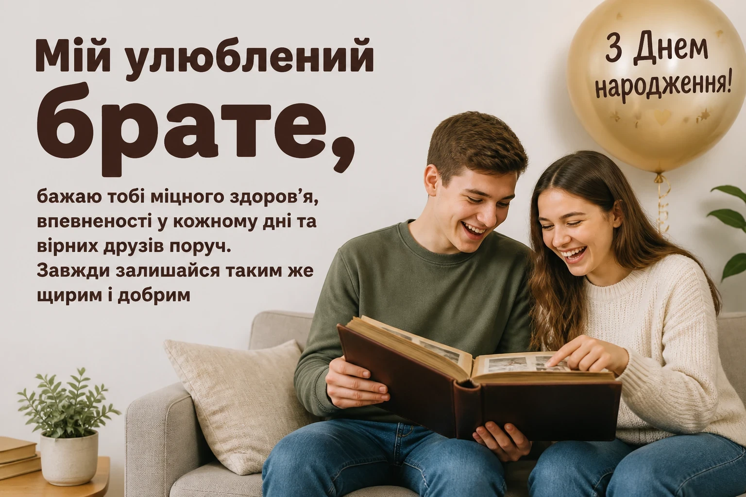 оригінальні привітання з днем народження брата, від сестри
