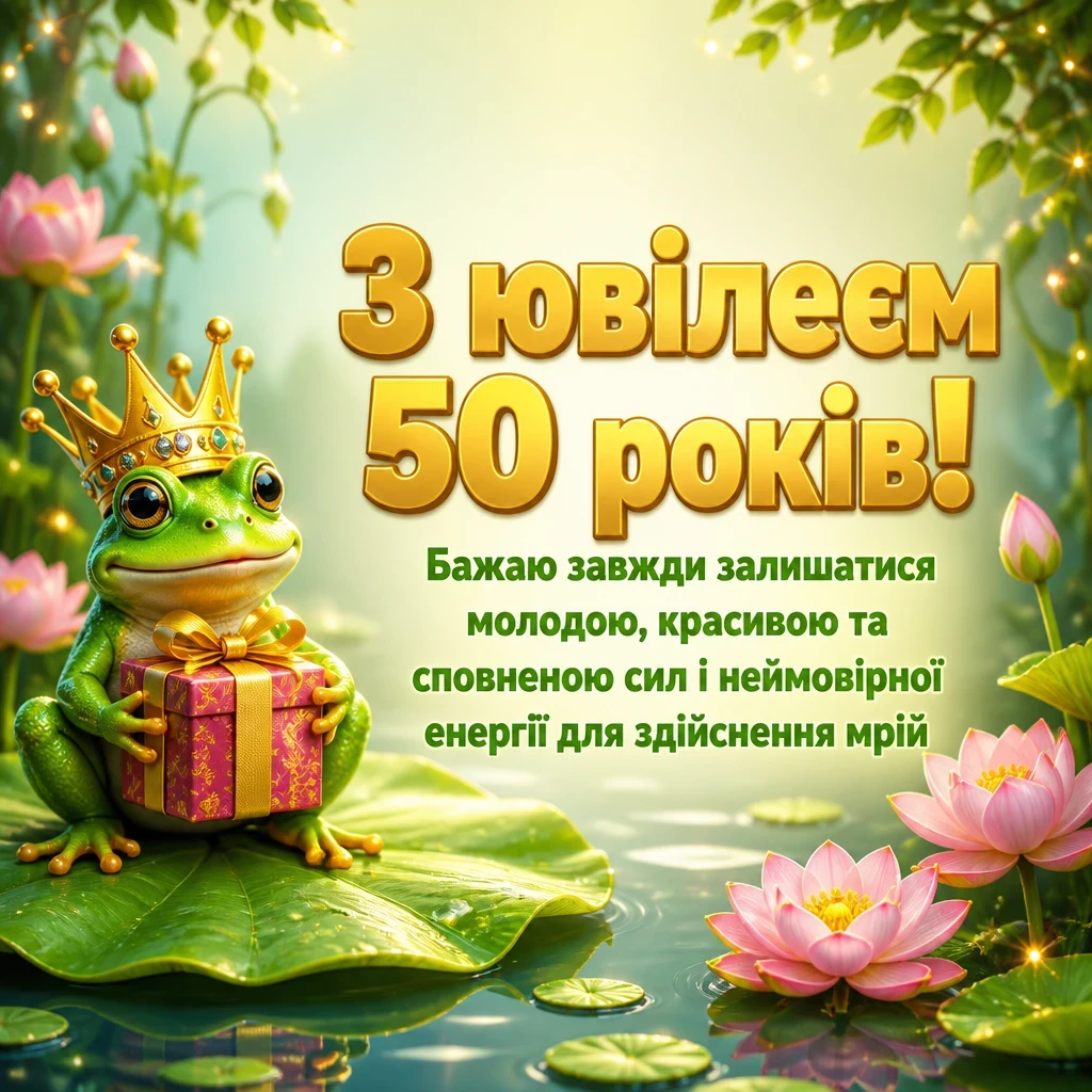 Жінці листівки з привітанням з ювілеєм 50 років
