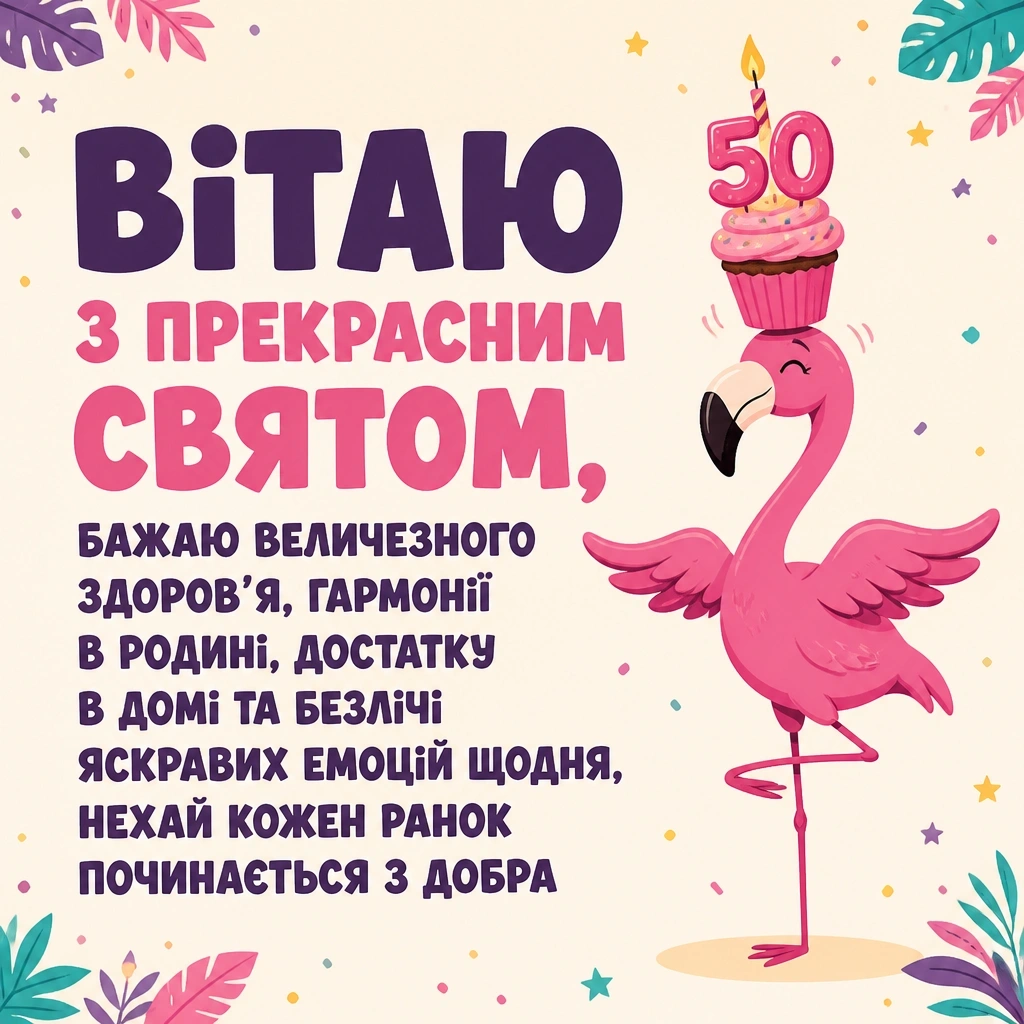 Жінці листівки з привітанням з ювілеєм 50 років