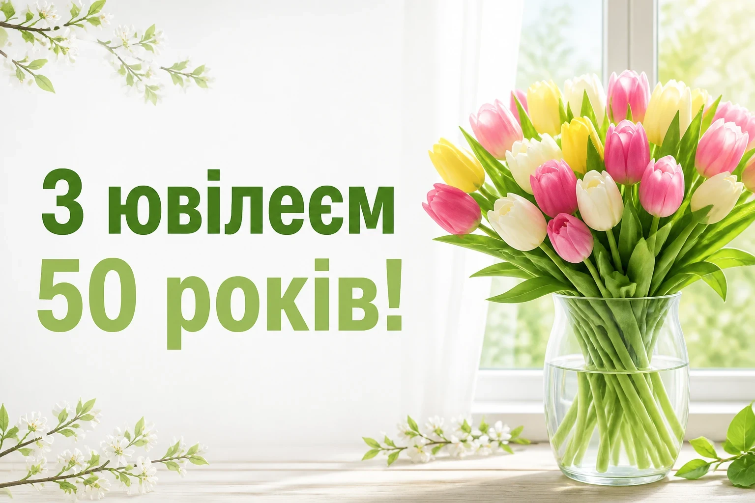 Жінці листівки з привітанням з ювілеєм 50 років
