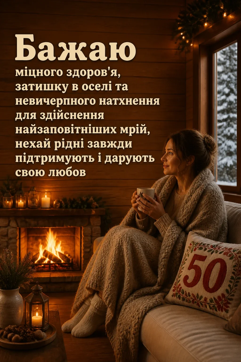 Жінці листівки з привітанням з ювілеєм 50 років