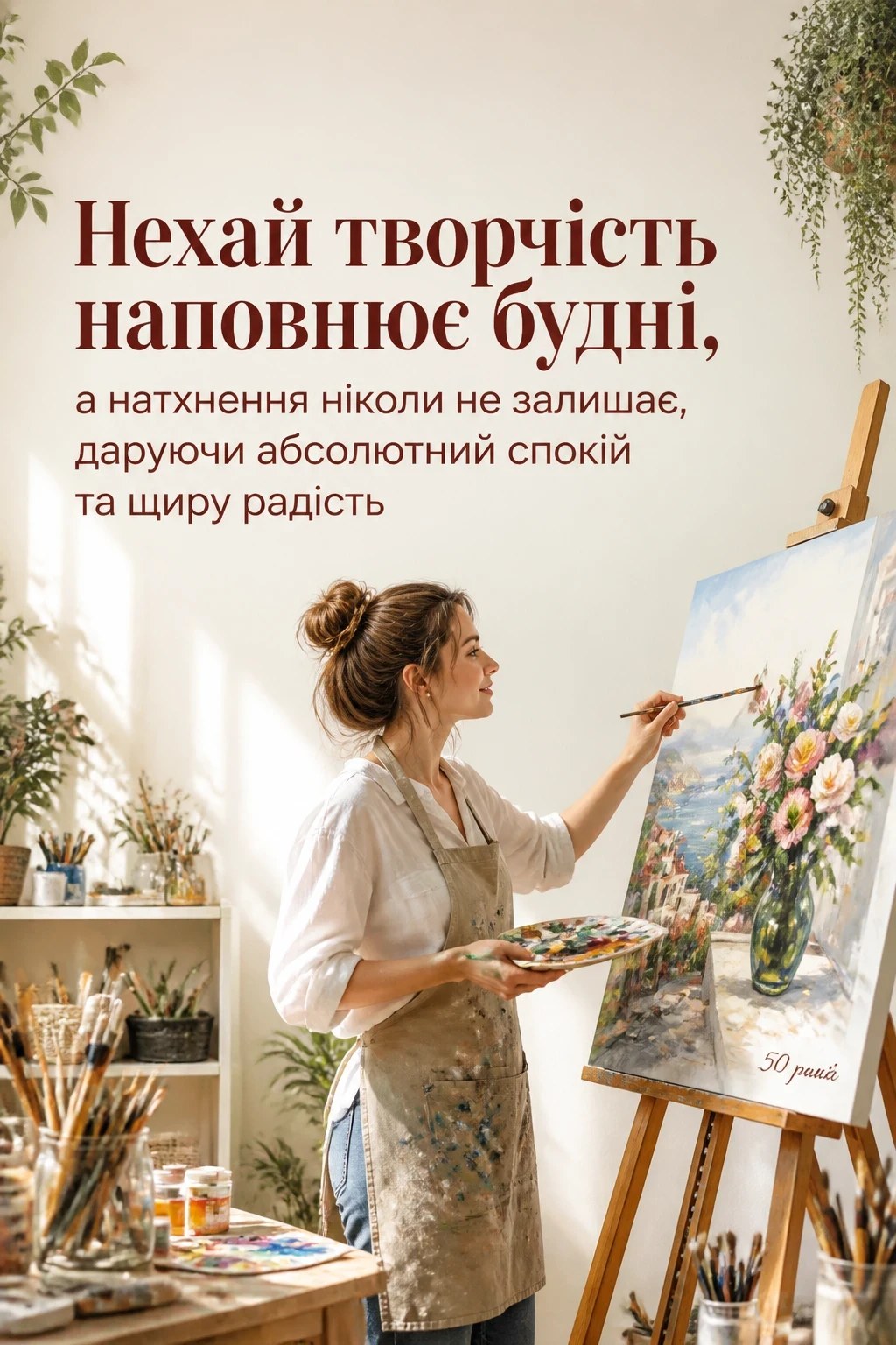 Жінці листівки з привітанням з ювілеєм 50 років