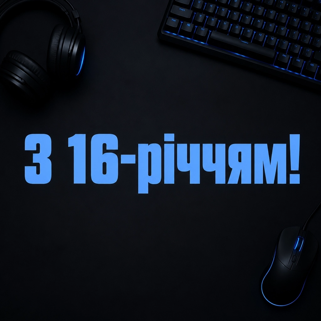 привітання з 16-річчям хлопця