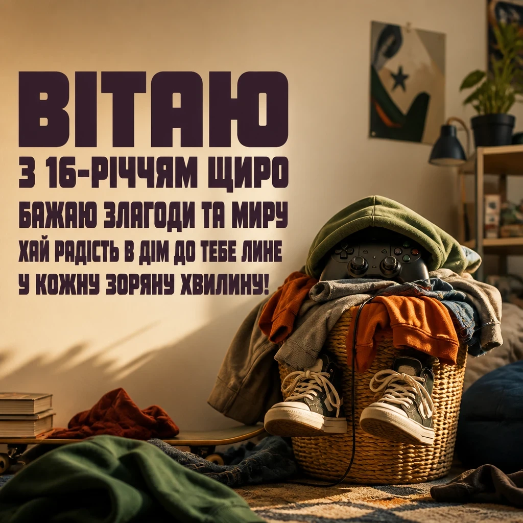 привітання з 16-річчям хлопця