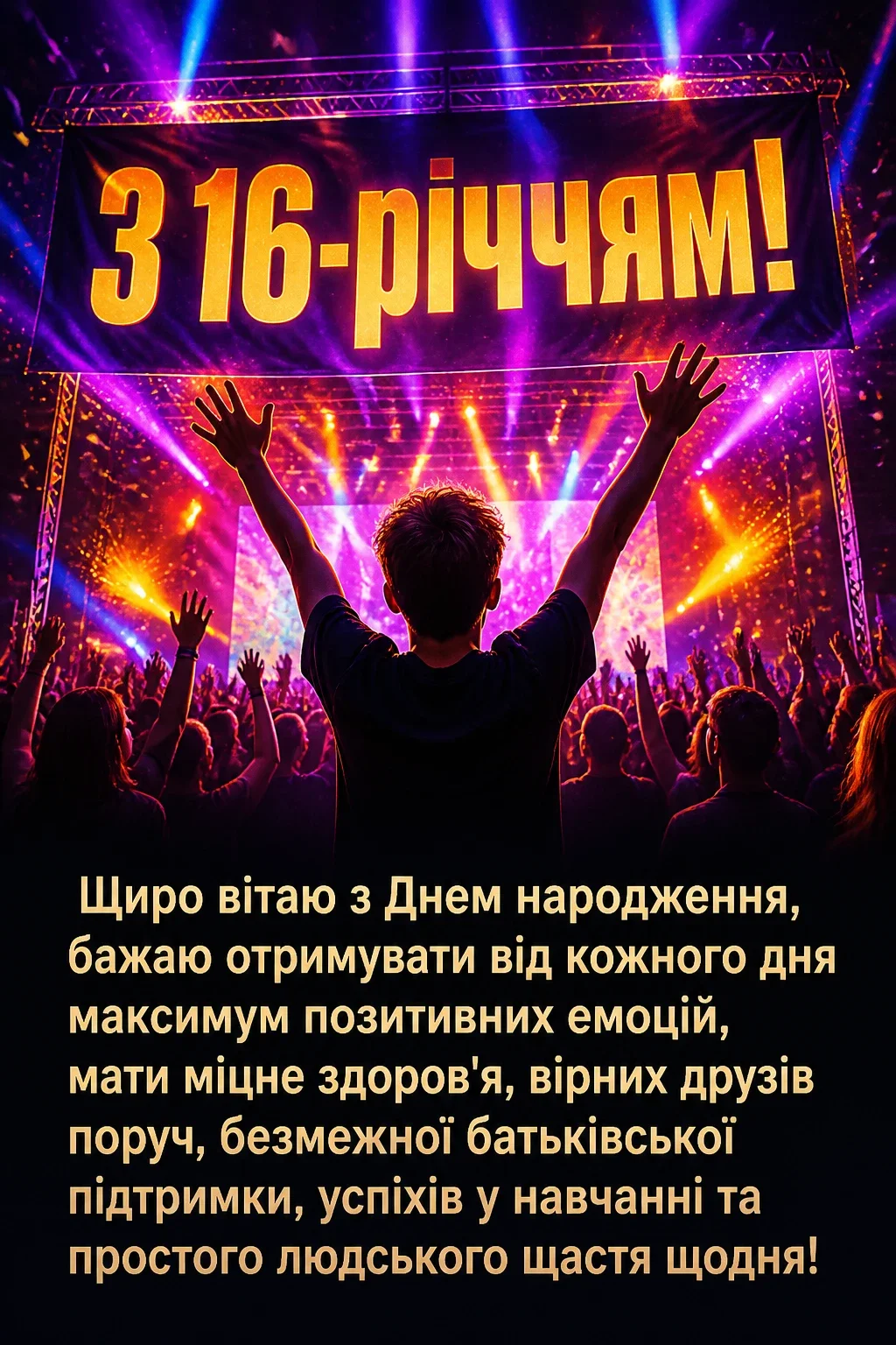 привітання з 16-річчям хлопця
