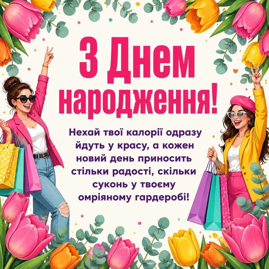Привітання з днем народження для найкращої подруги з квітами в картинках