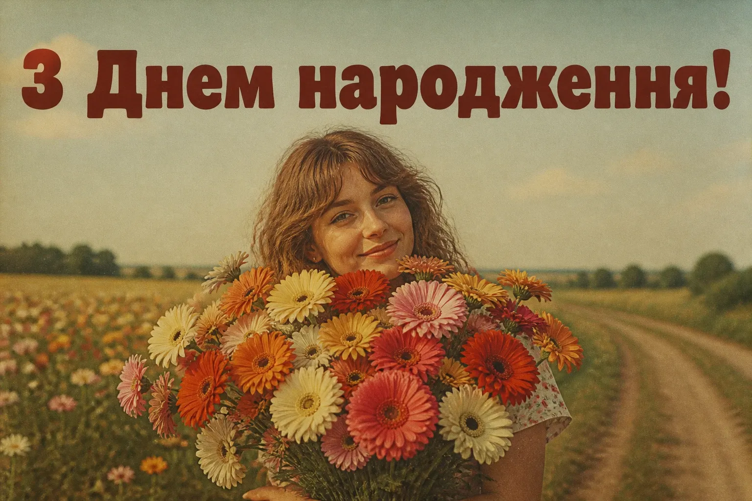Привітання з днем народження для найкращої подруги з квітами в картинках