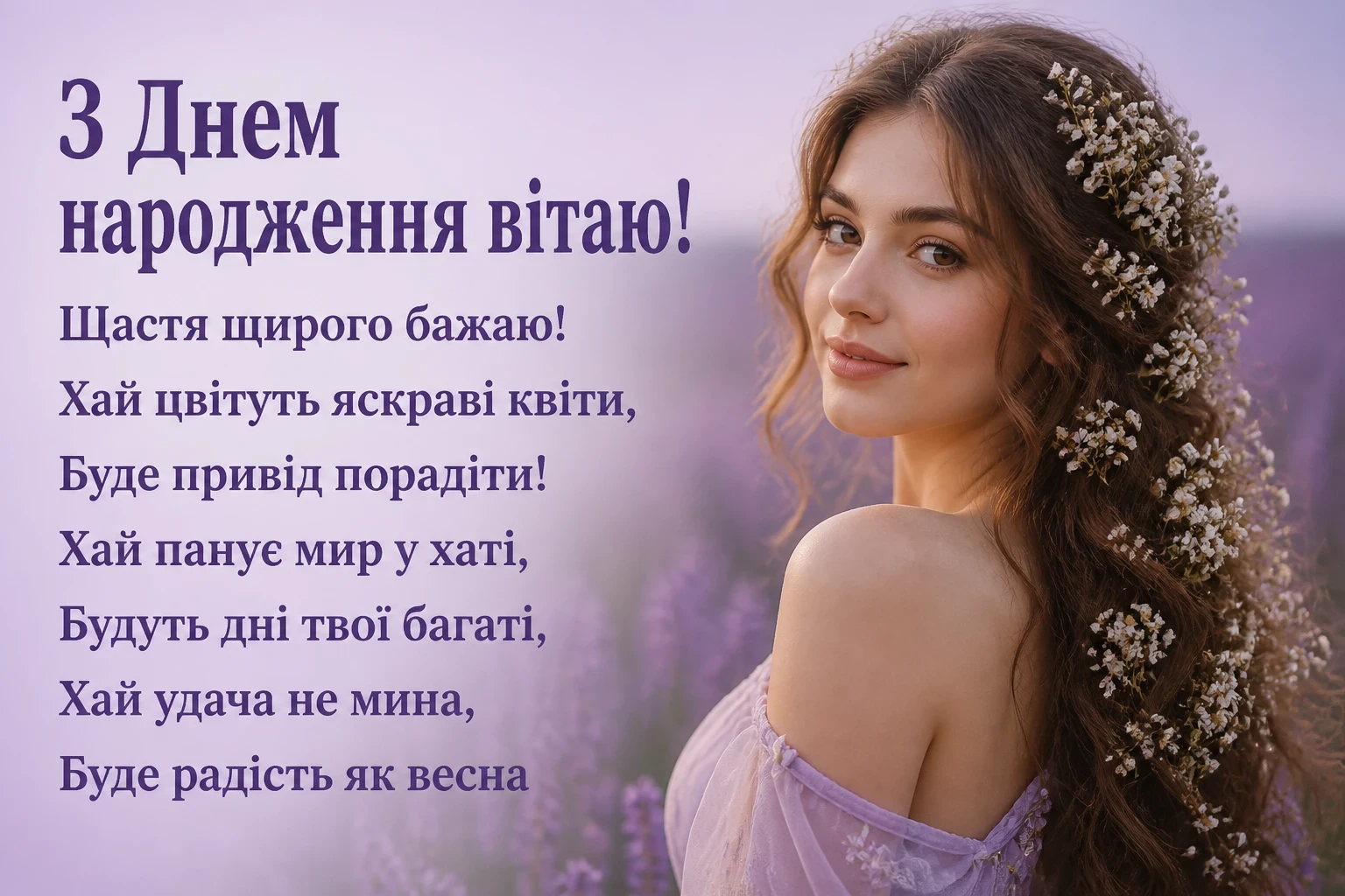 Привітання з днем народження для найкращої подруги з квітами в картинках