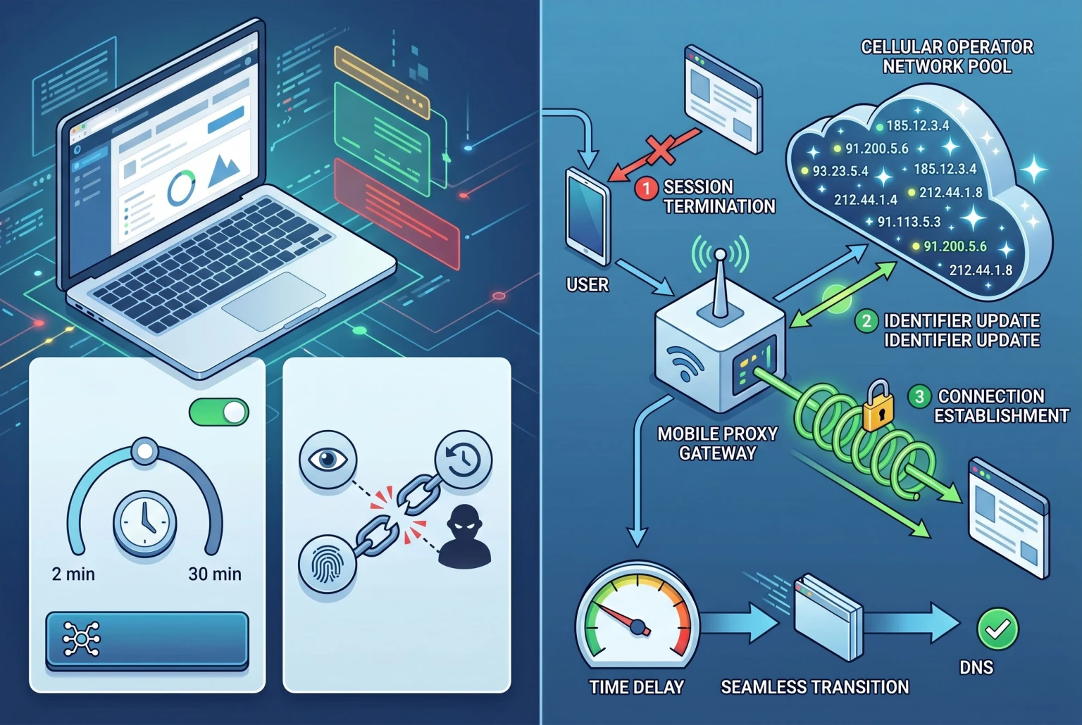 Dynamic IP Change in Mobile Proxies as the Secret to Anonymity and Data Protection Against Tracking