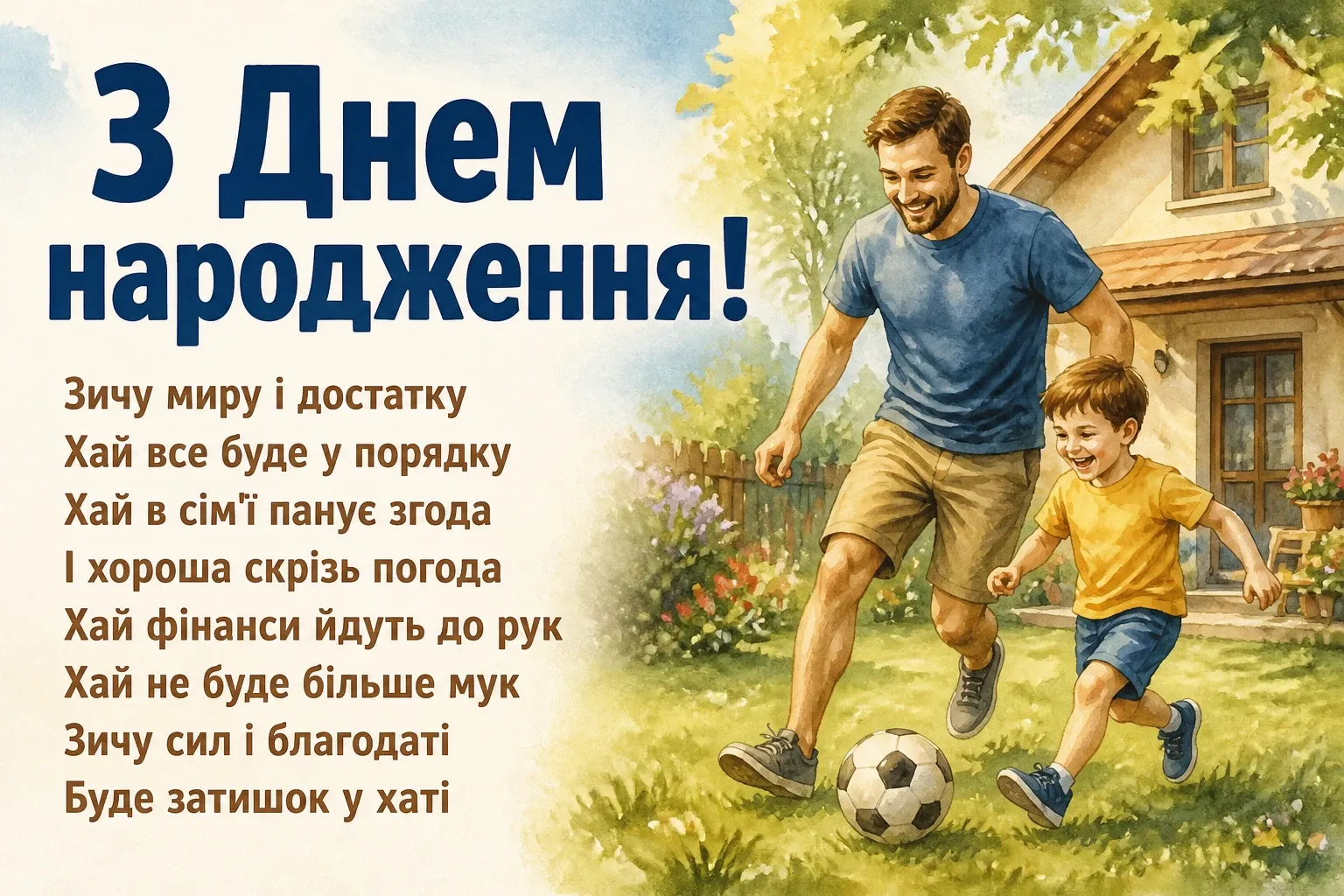 привітання мужчині з днем народження своїми словами