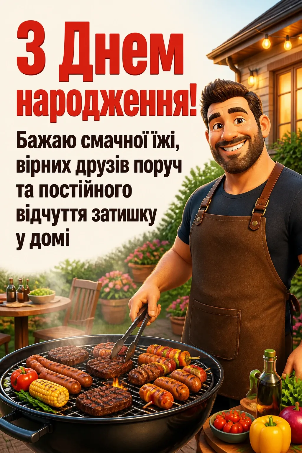 привітання мужчині з днем народження своїми словами
