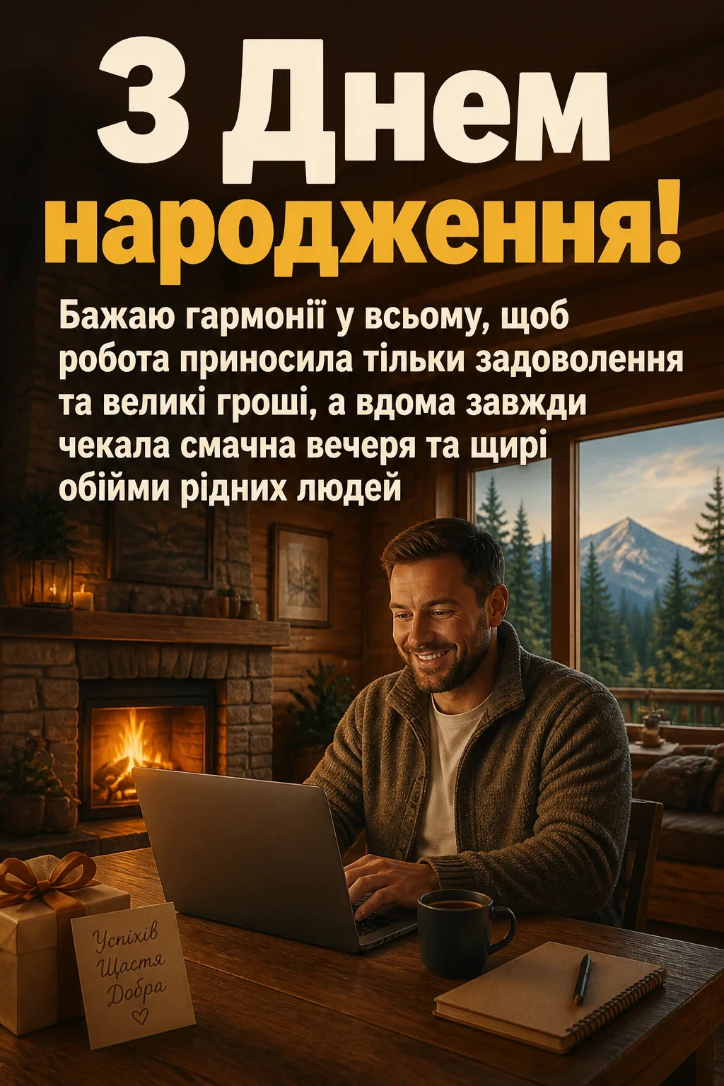 привітання мужчині з днем народження своїми словами