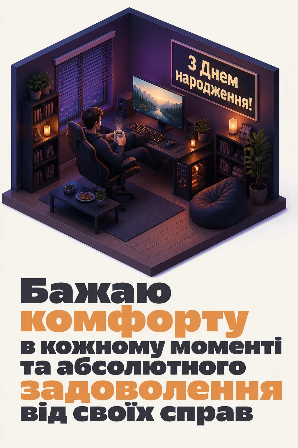 привітання мужчині з днем народження своїми словами