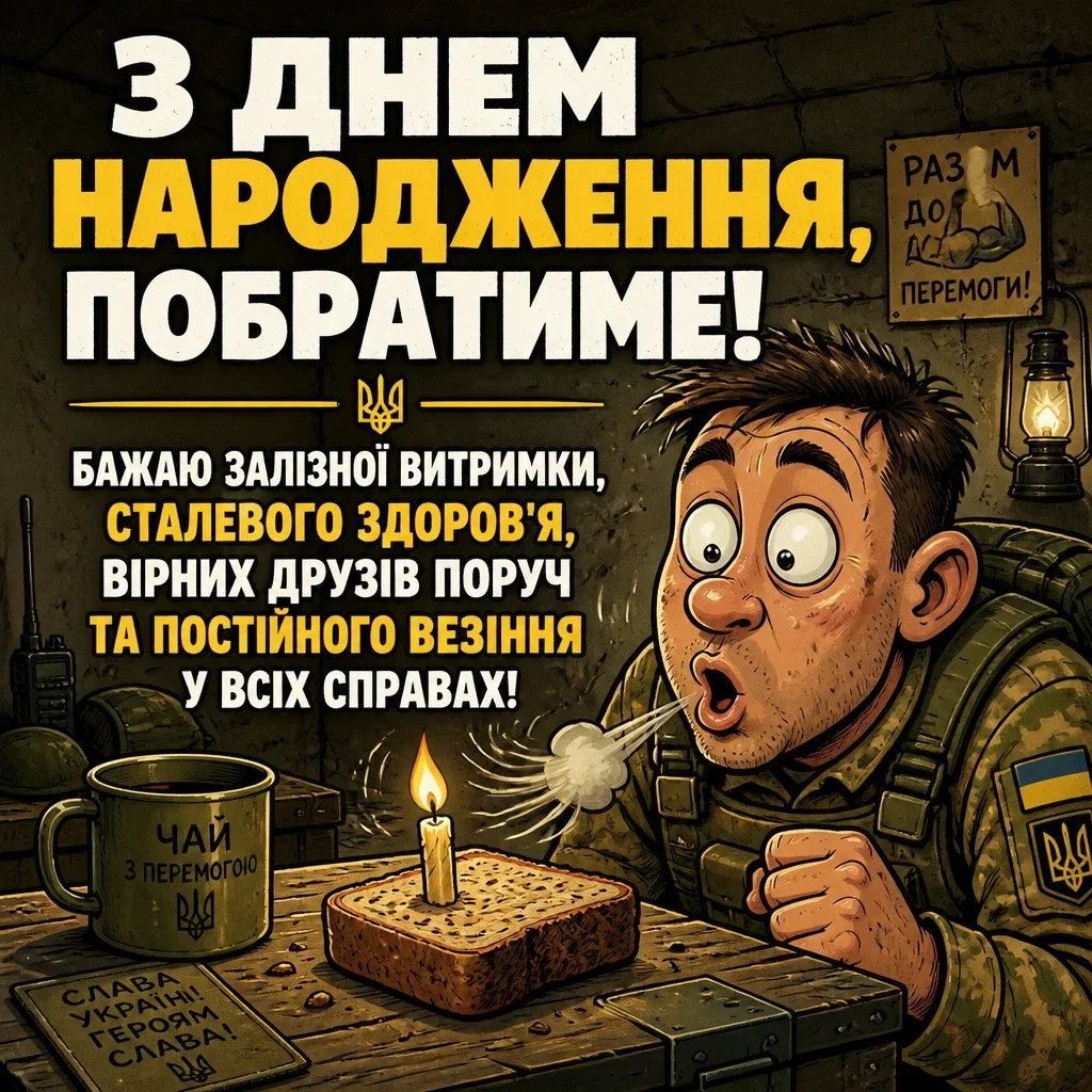 привітання з днем народження для воїна