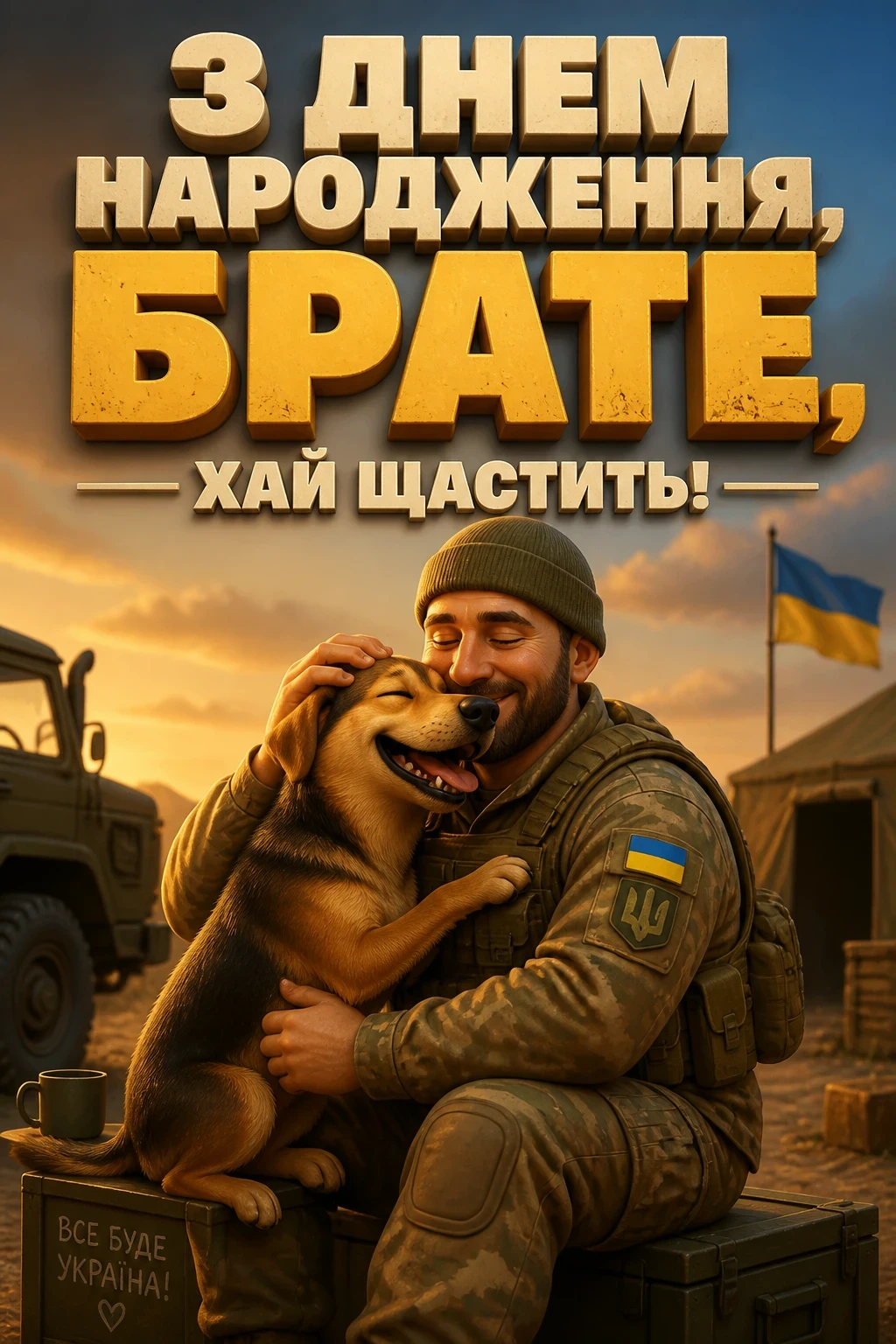 привітання з днем народження для воїна
