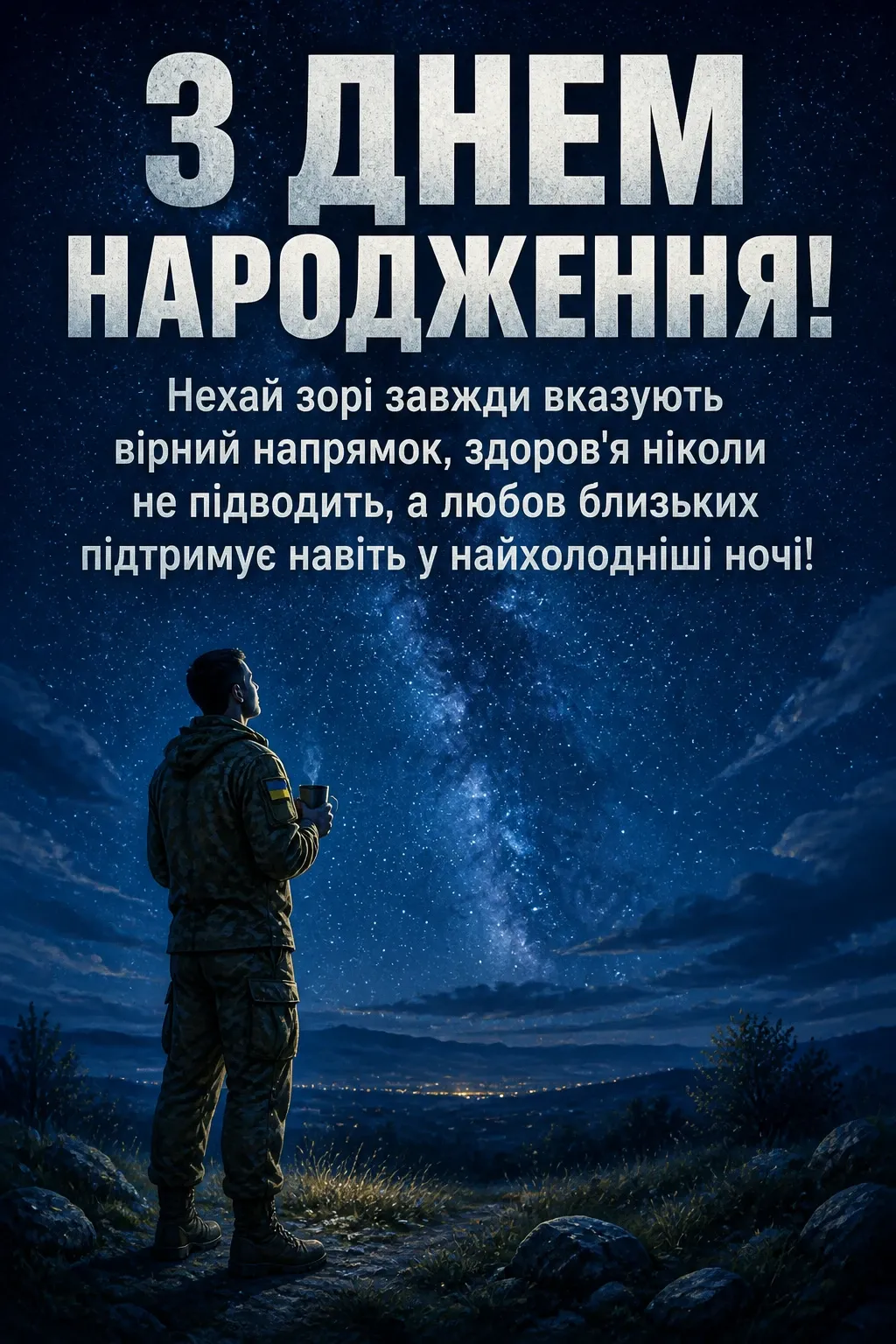 привітання з днем народження для воїна