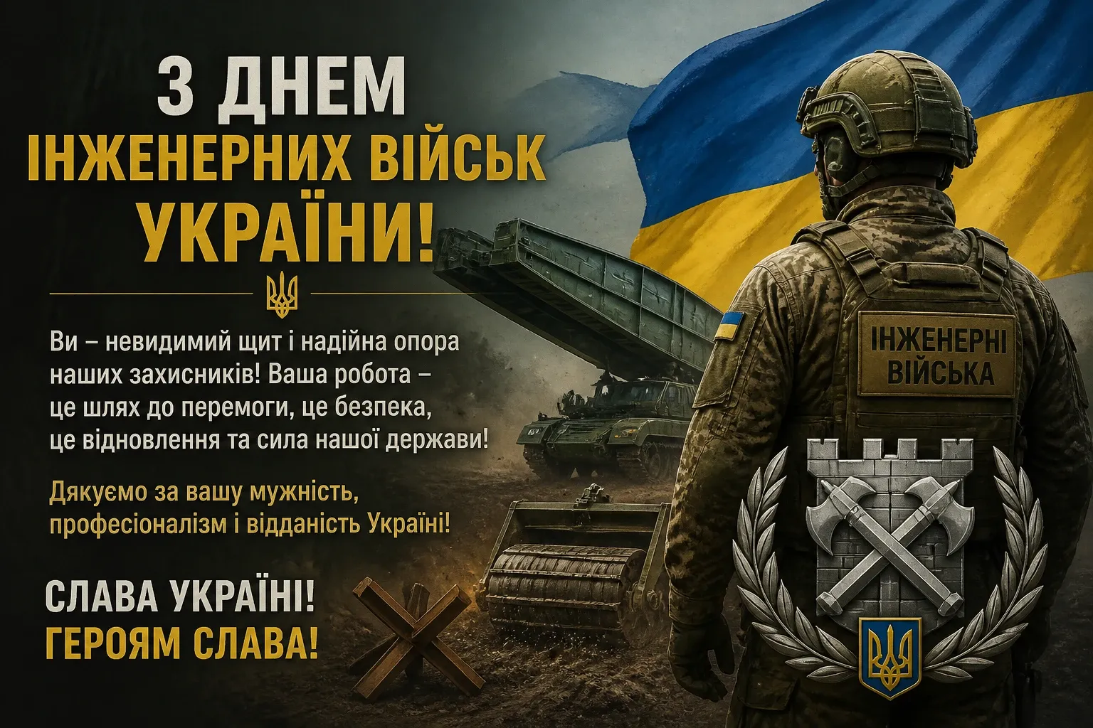 Привітання з днем інженерних військ України Привітання з днем інженерних військ України