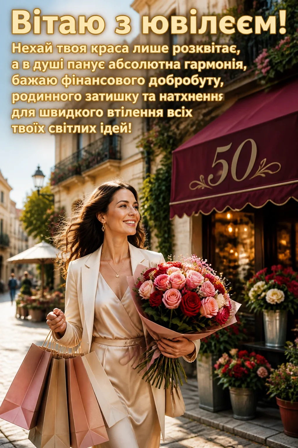 привітання подрузі з ювілеєм